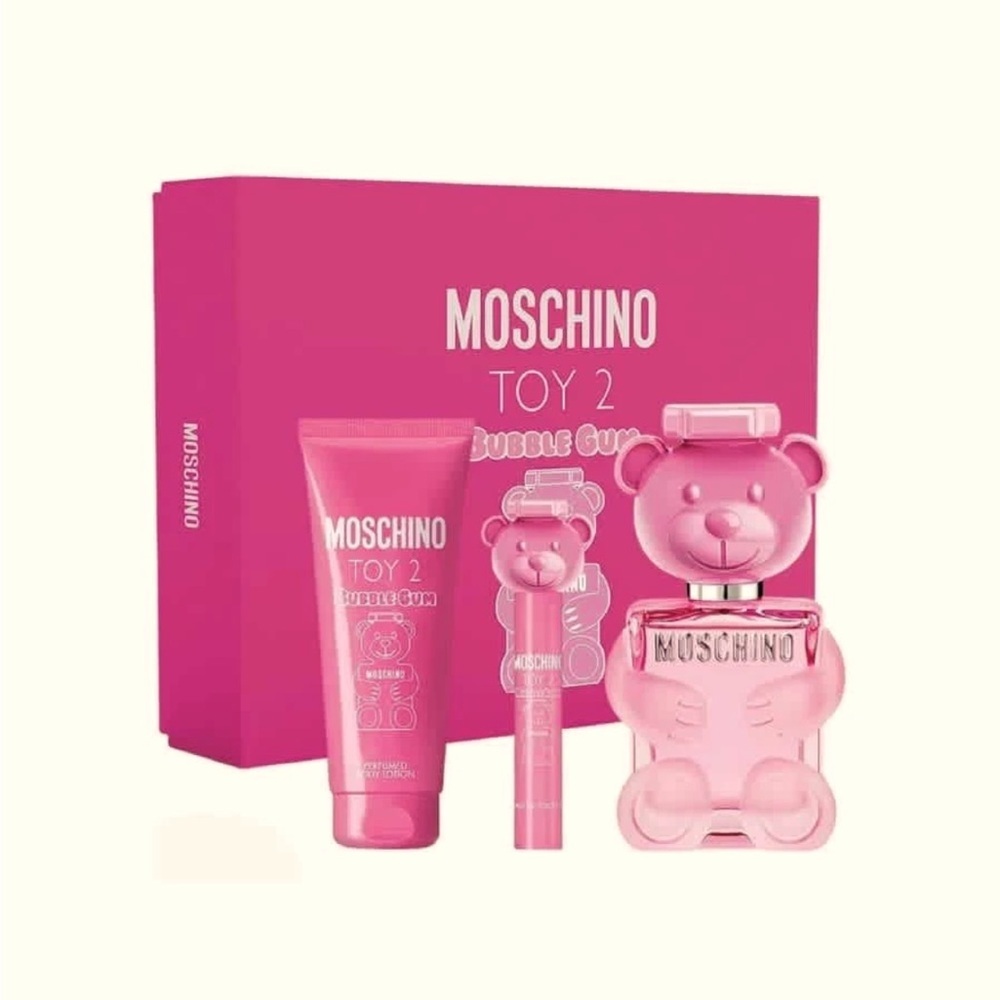 Moschino Ladies Toy 2 Bubblegum Gift Set Fragrances NIB Rare Set Full Size